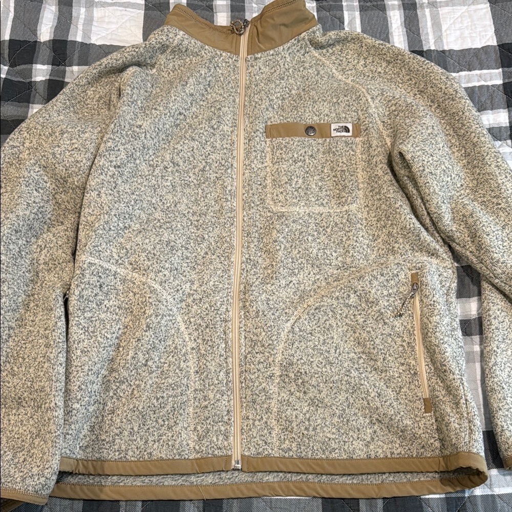 North Face Zip Up Fleece Sweater Size L